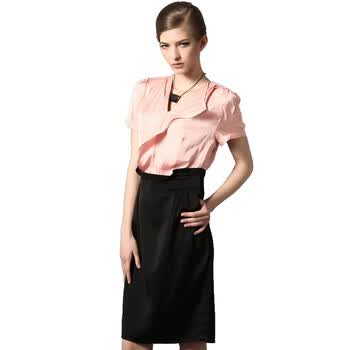 INSUN恩裳 2012粉色温婉简约连衣裙粉色90105240 粉色 XL