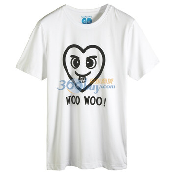 Giordano佐丹奴 T恤 男woo woo印花系列T恤 01092004 白色 XL