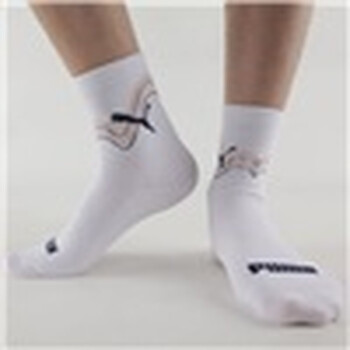 PUMA 彪马 男士提花运动休闲 短袜子 太阳桔 25-27cm