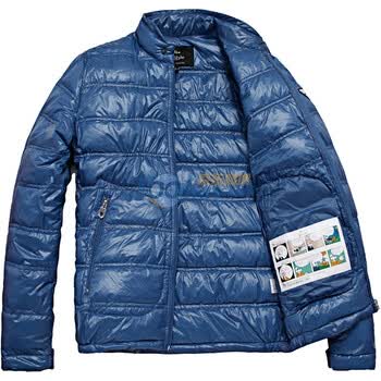 Justyle秋冬新品超薄超轻保暖时尚休闲羽绒服45113006 蓝色 XXL