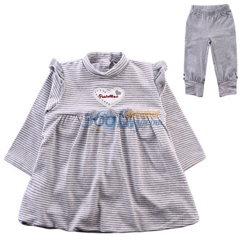 帕斯里诺/Pastellino 2012年春装新款宝宝外出服两件套 礼盒装 210002灰色 95(24至30个月)