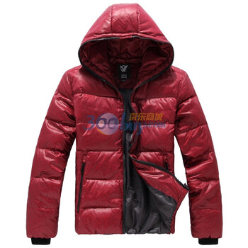 薪格仕品 外套 短款连帽时尚羽绒服 JD8652红色XXXL