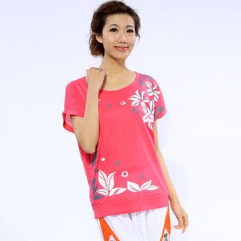 新橙美依中老年t恤女装夏装2012中年大码时尚气质妈妈装短袖6170 粉红 4XL