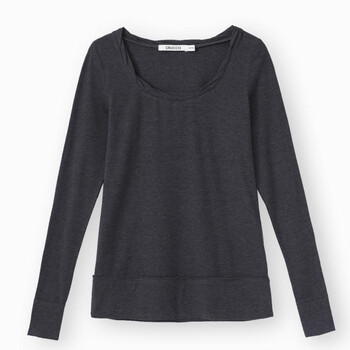初刻CRUCCO T恤 毛边长袖T恤 女装 2011秋冬新品 00011143 黑色 M