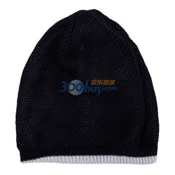 [茉凡诗]秋冬正反两用情侣针织帽113062074 黑色 帽围57cm
