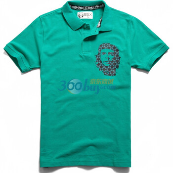 Giordano佐丹奴BSX Polo 男MINI CHE经典头像印花POLO 04011100 绿色 XL