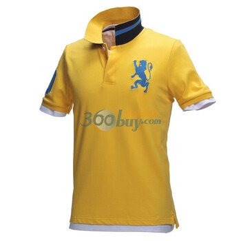 Giordano佐丹奴 Polo 男弹力狮王运动修身Polo 01010180 黄色 XL