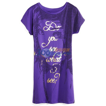 Giordano佐丹奴 T恤 女爱的印花图案Big Tee 01391003 浅紫 S