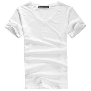 DF男装 男士t恤VL001 夏装新品 常规款圆领短袖t恤 白色 XXL