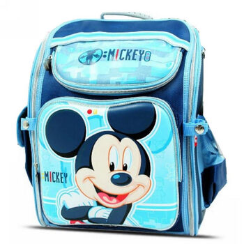 迪士尼DISNEY 2012新款米奇小学生减负书包 儿童双肩背包MB0078 蓝色