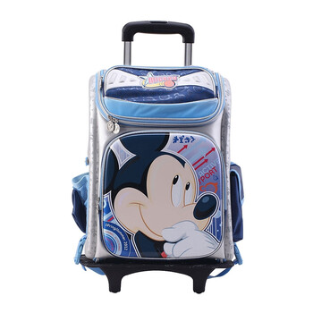 Disney/迪士尼 米奇蓝色休闲减负拉杆书包 19010068