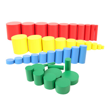 特蒙台梭利 蒙氏教具 四色圆柱体-AF<em>00168</em>【图