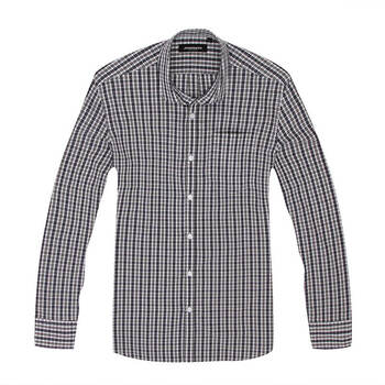 约翰逊JOHANSSON 2012新款男士商务休闲全棉修身长袖衬衫J12SS1009 灰色 XL
