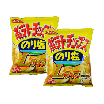 日本原装进口食品 湖池屋 大包海苔盐味薯片 150g*2包 #8315