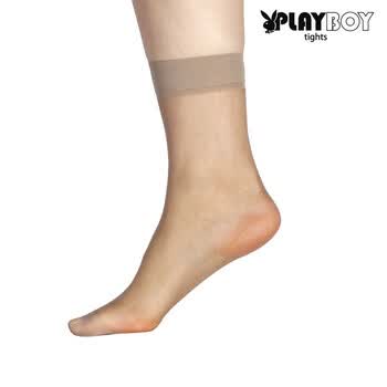 PLAYBOY 花花公子 15DEN透明水晶丝短袜/袜尖加固6026 中肤 均码