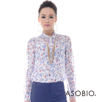 ASOBIO 女装桑蚕丝梭织衬衫 4123325849 漂白 40