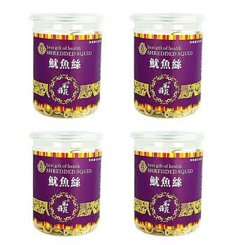 风雅苑鱿鱼丝优级品100gX4瓶 厦门鼓浪屿特产深海鱼丝 烘焙鱿鱼丝高档欧罐即食茶点