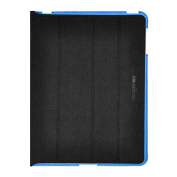 迪思拜尔（DiscoveryBuy） ipad2/ipad3 缤彩撞色超纤保护套 （黑恋宝石蓝）