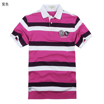 dancingwolves与狼共舞短袖T恤 夏装新款 条纹t 男装21DW6501 503紫色 185/100A