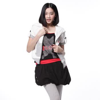 azona阿桑娜 a02女装 开衫连帽短款外套|D1L1B9B31KC 象牙色 L