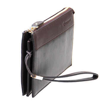 HODO红豆 新款男士多层空间商务时尚牛皮印