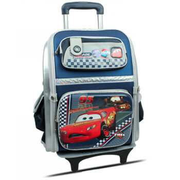 迪士尼DISNEY2012新品减负拉杆书包 可拆式汽车总动员拉杆书包SC80021 藏青