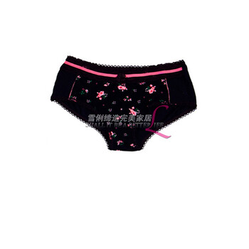 雪俐shirley 新品莫代尔蕾丝性感内裤 625 黑色 均码