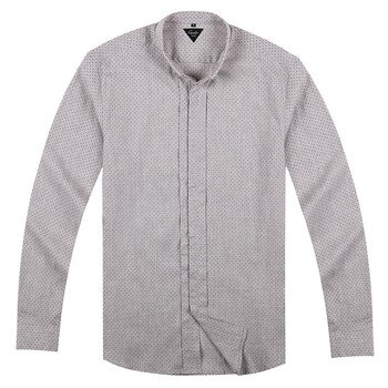 ESPRIT浅灰色男装斯文系列衬衫BD3989,39-4