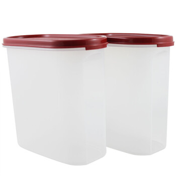 特百惠TupperwareMM椭圆3号2件套干货储藏保鲜盒1.7L每个