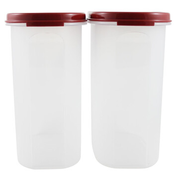 特百惠TupperwareMM椭圆3号2件套干货储藏保鲜盒1.7L每个