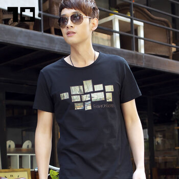 柒加尚品 男爵绅士男款新品复古怀旧洗水印花