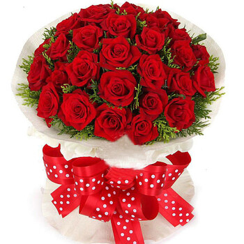 <em>妇女节鲜花速递</em>33朵玫瑰花红粉白香槟蓝色妖