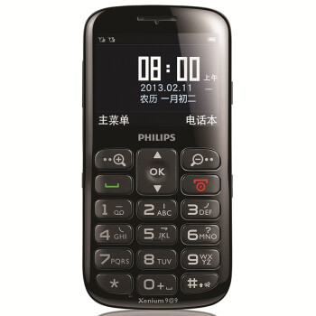飞利浦 老人手机 (X2560) 硬朗黑 移动联通2G手机 双卡双待