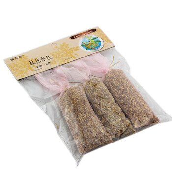 
                                        馨思海 桂花干花香包 两袋内6只装 桂花 干花 香包 香袋 香薰 天然芳香 车用衣柜香薰                