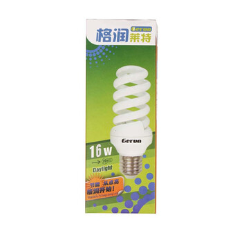 格润莱特 全螺旋节能灯泡 E27标准螺口灯头16W日光色白光