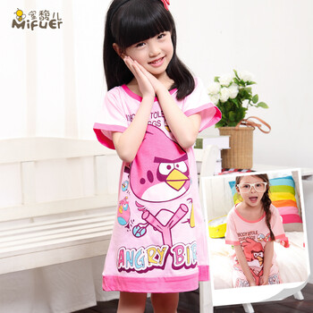 季新款儿童睡衣女童睡裙可爱公主<em>女孩亲子装</em>睡