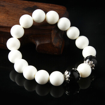 石<em>中宝</em> 天然白砗磲手链 纯天然车渠男女款天然
