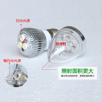 弗森 E27大功率LED单灯 3W光源 LED节能灯 尖泡LED节能灯 8支装正白光