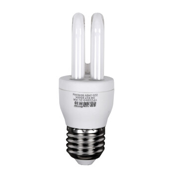 格润莱特 U型节能灯E27/B22/E40灯头护眼三基色灯泡8W15W 筒灯台灯仓库用灯 2U5W E27黄光
