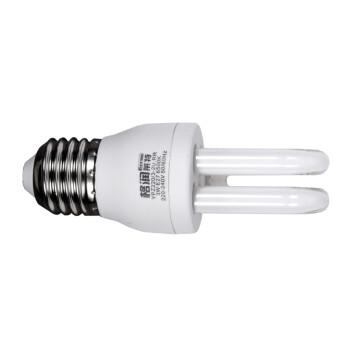 格润莱特 U型节能灯E27/B22/E40灯头护眼三基色灯泡8W15W 筒灯台灯仓库用灯 2U5W E27黄光