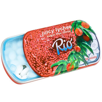 Rio 无糖薄荷糖14g(荔枝味) 清新口气口香糖 果味清凉零食