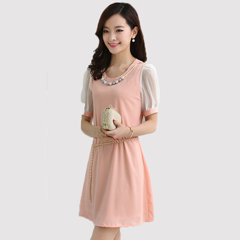 天使<em>保镖</em> 2014夏装新品 女装修身甜美<em>淑女</em>拼接