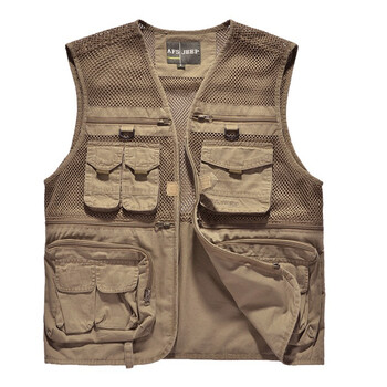 2014/871男装休闲马甲新款战地吉普AFS+JEEP马甲网布