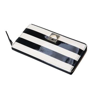 <em>KATE</em> SPADE <em>凯特丝蓓 女士</em>黑白相间漆皮手拿