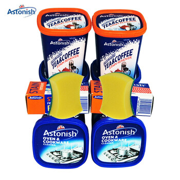 艾斯托尼斯（Astonish）英国原装进口去污膏去污粉去污皂4+2+2超值装送2块百洁布