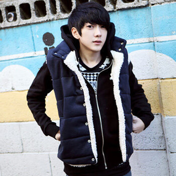 路铭 新款冬装 <em>男休闲</em>潮流棉<em>马甲</em> 男修身加绒加