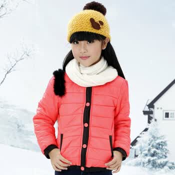 旺仔童装2013<em>女童冬装</em>时尚可爱<em>棉袄短款</em>儿童