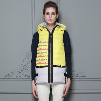 皮尔卡丹2014新款冬装 <em>女士</em>中<em>长款</em>羽绒<em>马甲</em> 立