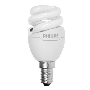 飞利浦Philips  全螺旋 节能灯 5W E14小螺口 暖白色 单支装 黄光
