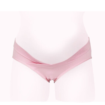 孕妇内衣 纯棉低腰U型内裤托腹<em>短裤</em> 粉色 <em>L号</em>在